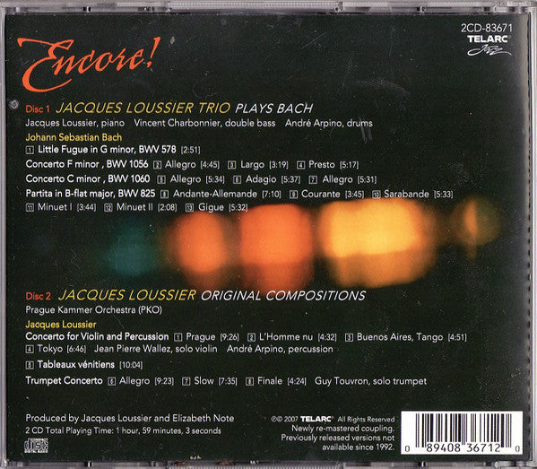 Jacques Loussier Plays Bach Encore! (2 CDs)