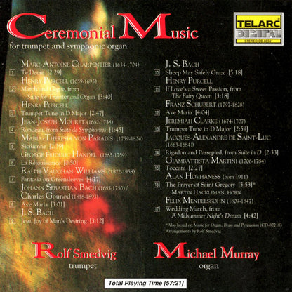 CEREMONIAL MUSIC FOR TRUMPET AND SYMPHONIC ORGAN - Rolf Smedvig & Michael Murray