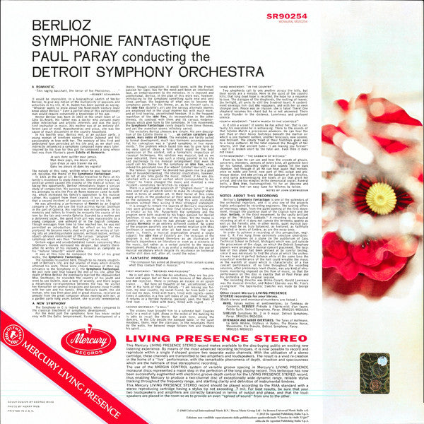 BERLIOZ: SYMPHONIE FANTASTIQUE, OVERTURES & MARCHES - DETROIT SYMPHONY ORCHESTRA, PARAY (180 GRAM VINYL LP)