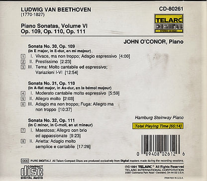 BEETHOVEN: PIANO SONATAS VOL. 6 (Sonata Nos. 30, 31, 32) - John O'Conor
