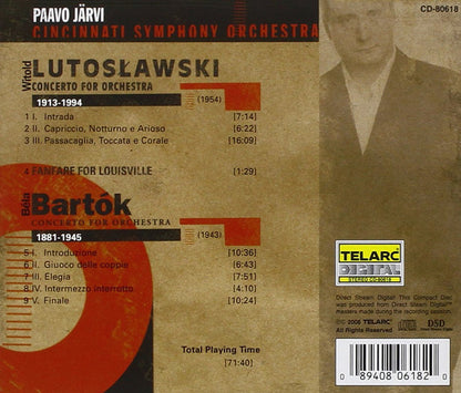 LUTOSLAWSKI & BARTOK: Concerti For Orchestra - Paavo Jarvi, Cincinnati Symphony Orchestra
