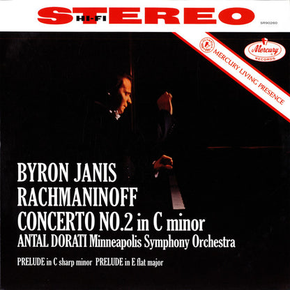 RACHMANINOV: PIANO CONCERTO NO. 2; PRELUDES FOR SOLO PIANO - BYRON JANIS; ANTAL DORATI; MINNEAPOLIS SYMPHONY ORCHESTRA (180 GRAM VINYL LP)
