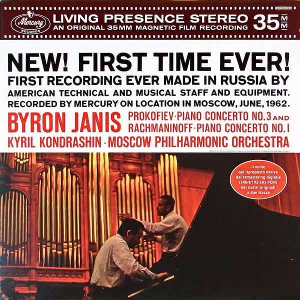 PROKOFIEV: PIANO CONCERTO NO. 3; RACHMANINOV: PIANO CONCERTO NO. 1 - BYRON JANIS, KYRIL KONDRASHIN, MOSCOW PHILARMONIC ORCHESTRA (180 GRAM VINYL LP)