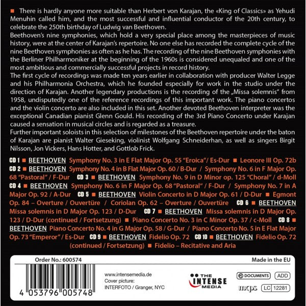 BEETHOVEN - KARAJAN: MILESTONES OF LEGENDS (10 CDS)