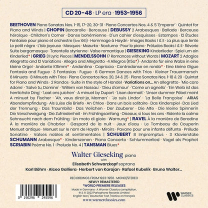 WALTER GIESEKING: His Columbia Graphophone Recordings - The Complete Warner Classics Edition (48 CDs)