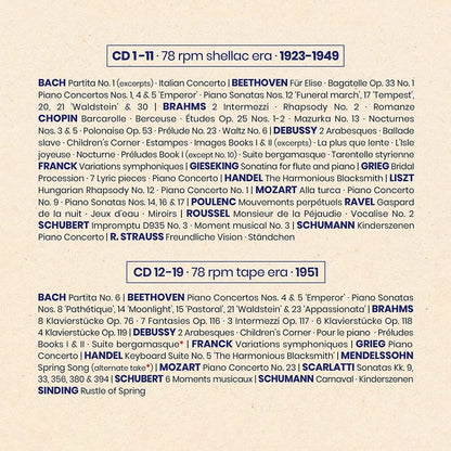 WALTER GIESEKING: His Columbia Graphophone Recordings - The Complete Warner Classics Edition (48 CDs)