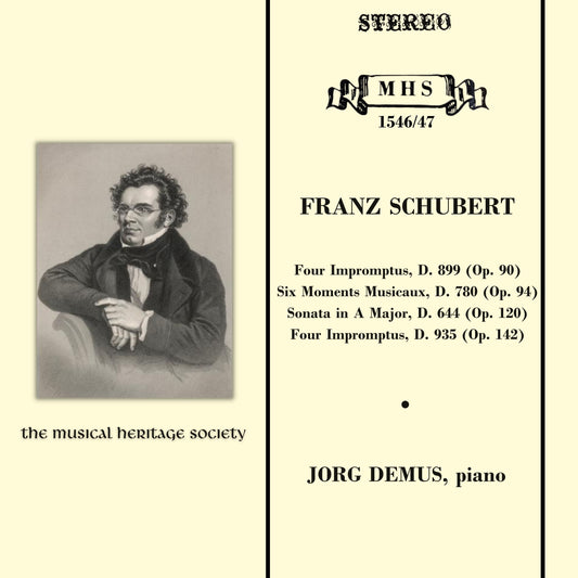 SCHUBERT: 6 Moments Musicaux, Complete Impromptus, Sonata in A Major, D. 644 - Jörg Demus (DIGITAL DOWNLOAD)